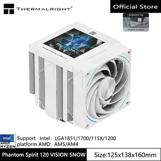 Thermalright Phantom Spirit 120 EVO CPU 윈드 쿨러 방열판은 1700/115X/AM5/AM4 7 히트 파이프 듀얼 타워, 03 PS 120 VISION Snow, 01 AS Show, 01 고정 컬러