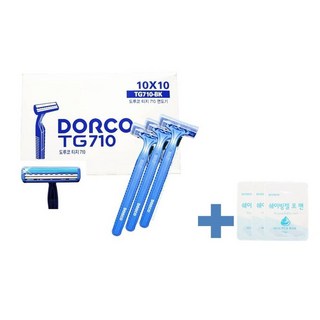 일회용 면도기 도루코 710 2중날 100개 +(쉐이빙젤 3ml 3개), 1개, 100개입