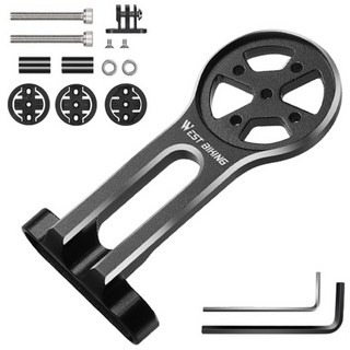 시그니처베이지 로드 자전거 일체형 핸들바 전용 가민 고프로 멀티 스템 마운트 YPZ373, 1개, 블랙