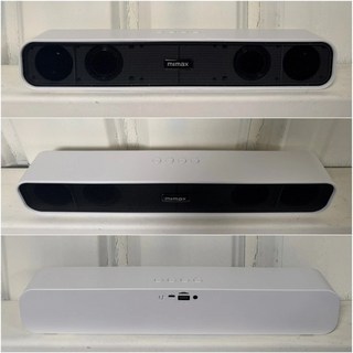 米覓 MIMAX 重低音雙喇叭藍芽音響 藍牙5.1手機支架音箱, 白色