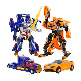 台灣出24H開發票 8836精緻盒裝變形機器人(可變車子) 888玩具 888便利購, 1個, 黃色, 黃色