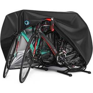 서치잇 프리미엄 사계절용 자전거 커버 방풍방수 날기방지 설계 실내외 보관용 자전거 덮개 210T나일론 자전거 덮개 방풍 먼지차단 단열 비방지 사이클 보호 커버, 1개, 블랙