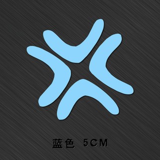 反光車貼 憤怒生氣爆筋汽車車貼紙 反光鏡貼 搞笑個性裝飾貼 拉花, 憤怒-天藍, 1個