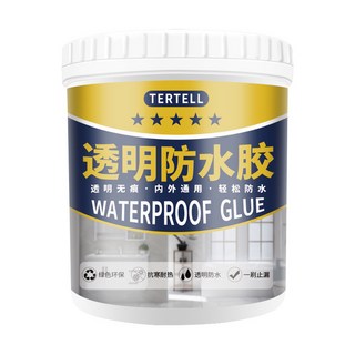 免砸磚/不汎黃 透明防水漆 防水透明漆 4KG 屋頂防水膠 浴室防水膠 透明防水膠 瓷磚外牆廁所 防水, 1個, 100剋防水膠