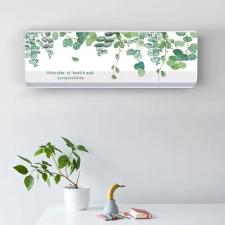 심플한 행잉 에어컨 커버 신선한 패턴 에어컨 보호대 벽걸이 커버 북유럽 장식, 86x23x30 1.5P-2p, [18] 04