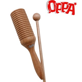 OPPA奧福 手持木魚 括葫木魚 長筒木魚 - Lienmusic立恩樂器 幼兒教具 兒童樂器, 1個, 手持木魚括葫(螺紋)