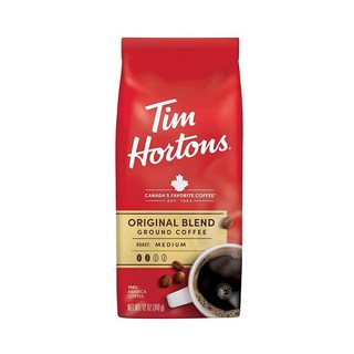 Tim Hortons 프렌치 바닐라 가향 로스트 그라운드 커피 완벽한 균형 항상 매끄러움 100% 아라비카 원두로 제작 355ml(12온스) 백, 미디엄 로스트, 355ml
