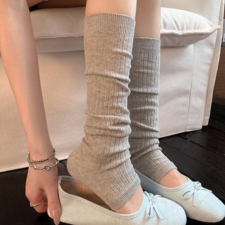透氣襪 韓版踩腳露趾人字拖外穿薄款襪套辣妹堆堆襪半腳棉腿套潮簡約