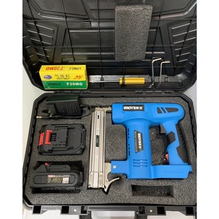 F30 直釘鋰電釘槍 21V(18V), 1個, 摩誼釘槍 F30G 2.0AH雙電_塑盒