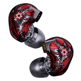 아트피칼 루시퍼 하이파이 커널형 유선 이어폰, 그레이+레드