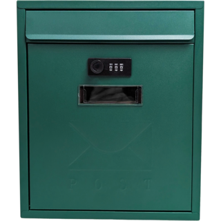 鐵質浮雕信箱(贈小掛勾貼片)壁掛式郵件箱，民宿/住家信箱首選，堅固耐用, 綠色