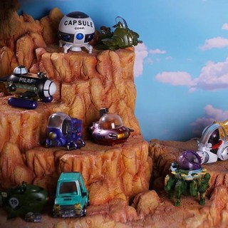 드래곤볼 피규어 미니 차량 시리즈 No19 소형 모델 애니메이션 주변 선박 잠수함 오토바이 책상 장식 선물, B, 1개