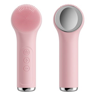 라이프소 고급 실리콘 온열 진동클렌저 3단 강도 온열 조절, 벚꽃 핑크