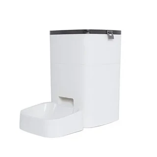 고양이 자동 급식기 시간 설정 및 지능형 애완동물 사료 디스펜서 미홈 앱 원격 제어, 01 A  white button