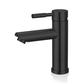 【Morris摩立斯】304不鏽鋼面盆龍頭 浴室水龍頭（MF-1101）, 1個, 啞黑（霧面）