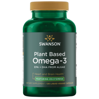 Swanson 斯旺森 植物性Omega-3液體素食膠囊, 1個, 120錠