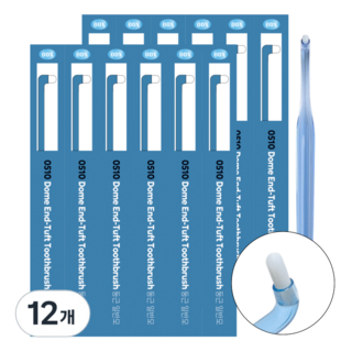 ODX 오디엑스 치과칫솔 0510 어금니 첨단 둥근일반모 칫솔, 12개, 1개입