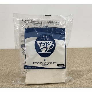 カドウ KADOU 可樂牌 星芒濾杯專用 錐形濾紙 100張入 針葉樹 酸素漂白 日本製, 1個, 漂白 1-2人份 100入