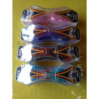 螢光系游泳成人兒童蛙鏡，防霧舒適型，可調節大小，時尚泳池配件, 1個