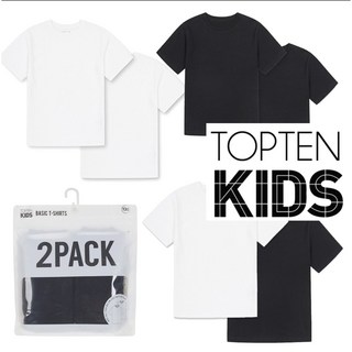탑텐키즈 남아 여아 5세부터 초등 고학년 공용 이너로 입기 좋은 고급원단 기본 반팔티 2P