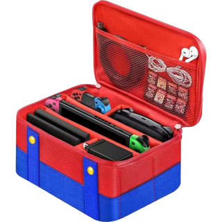 有Sense Switch & OLED Switch2 整理包 軟包收納包 主機大包 可摺疊保護包 自由調整, 1個, 吊帶 主機大包 可折疊 ｜NS2用, 吊帶, S09-NS2-02