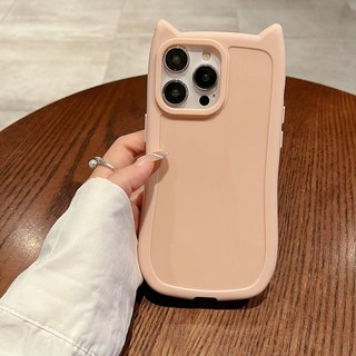 貓耳朵適用果粉17PRO高級感14透明tpu簡約iphone15promax手機殼女
