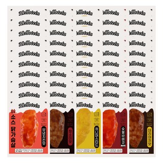 헬로틴 소스 닭가슴살 5종 세트, 50개, 100g