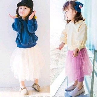 鹿拉拉 LU-LALA 女童褲裙長褲，春秋純棉純色紗裙褲裙，現貨尺寸80，中小童寶寶褲裙