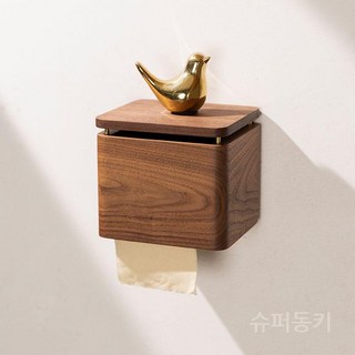 페이퍼타올 케이스 대형 키친타올 화장실 거실 원목 디스펜서, 소형 롤지형, 1개