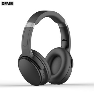 DFMEI 頭戴式無線藍牙耳機ANC主動降噪無線ENC通話功能可摺疊頭戴耳機, 黑色, 星耀黑