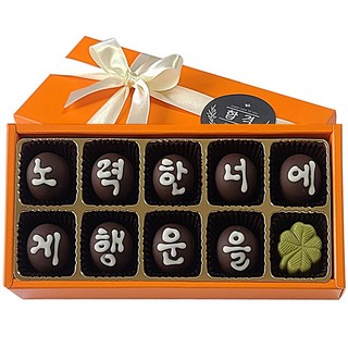 르헤브 수제초콜릿 합격기원 선물 수능초콜릿 노력한너 10구선물세트, 1세트