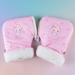 산리오 마이멜로디 어린이 킥보드 자전거 장갑 겨울 라이딩 초등학생 유아 아동용 전동킥보드 퀵보드 씽씽이 핸드워머 방한용품 킥보드용품, 1개, 핑크