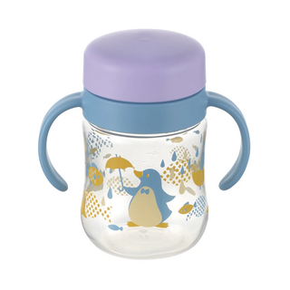 可愛企鵝圖案寶寶學飲杯 雙手柄設計 輕巧易攜帶 寬口易清洗 安全材質, TLI萌答答, 1個, 200ml