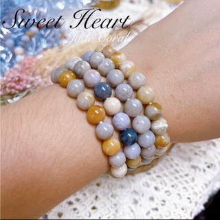 Sweet Heart 天然珊瑚玉菊花石菊花玉手鍊 8.5mm圓珠 保證天然真品