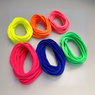 [600개]대용량 프리미엄 양말목 공예 재료 형광오로라, 6색, 1세트