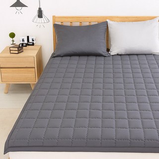이브수 극세사 누빔 침대패드 SS Q K LK DK, 차콜