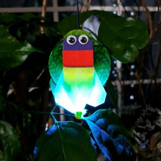 [종이종이] 봄 여름 led 야광 반딧불이 목걸이 종이접기 곤충 만들기 세트, 8세트