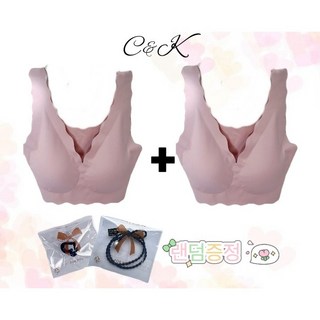 C&K 씨엔케이 노와이어 심리스브라 1+1 여성스러운 물결브라