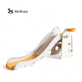 恐龍溜滑梯搖搖馬，封閉式樓梯設計，兒童室內溜滑梯，兒童節禮物首選，安全穩固，現貨速達, 1個, 黃色