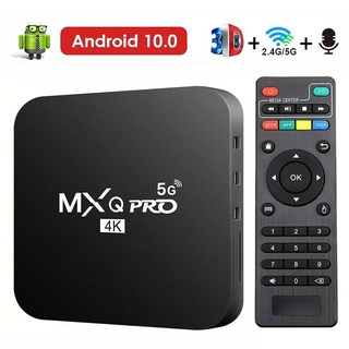 셋톱박스 5G 10 0 2 4G 듀얼 박스 플레이어 4K HD 스마트 셋톱 TV 미디어 홈 와이파이 시어터 MXQ PRO 3D 비디오 안드로이드, American Standard, 1개