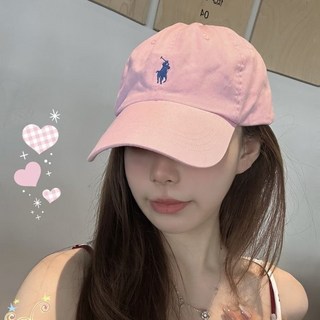 小馬刺繡鴨舌帽 復古彎檐棒球帽 男女百搭