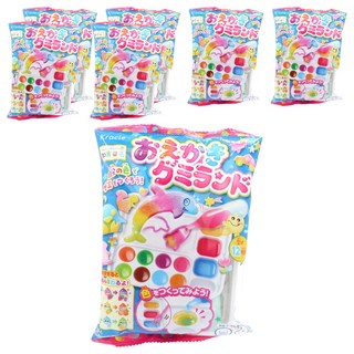 Kracie 葵緹亞 繪圖軟糖樂園製作組 27g, 7個, 托盤+叉子+造型模具+滴管+3色果凍基底