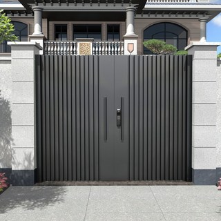 전원주택대문 단독주택 대문 시공 목재 시골집 현관, 알루미늄 합금