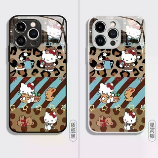 豹紋凱蒂貓HelloKitty手機殼蘋果17promax趣味16可愛iPhone15新款