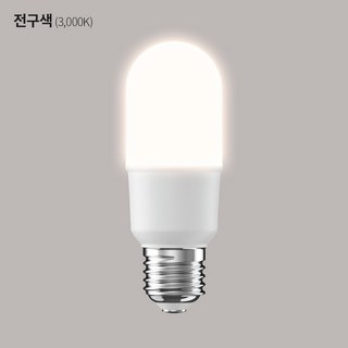 장수램프 LED 전구 스틱램프 8W 플리커프리 KS 1등급효율, 전구색, 1개