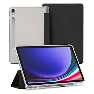 신지모루 클리어 펜슬 수납 태블릿PC 케이스, 블랙, 1개