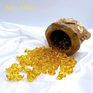 Sweet Heart 田芯開運精選 台灣 金元寶 琉璃元寶 開運 招財進寶 專用, 1個, 綠元寶（木）,2.5公分 一入