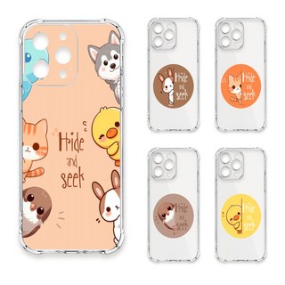 24H快速出貨 TRON iPhone 16/ Plus/ Pro/ Pro Max/ e 小動物玩躲貓貓 四角防摔 軟殼 手機殼