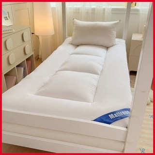 加厚a類大豆纖維床墊軟墊褥子家用租房單人學生宿舍鋪墊超軟墊被, 【抑菌纖維填充】濱海藍-科技深度睡眠,【厚約6厘米】150x200cm抗菌4