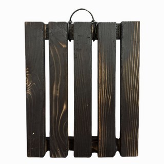 欣榮園藝 鹿角蕨上板 木材板, 1個, 碳化直紋板30*25(附掛環)